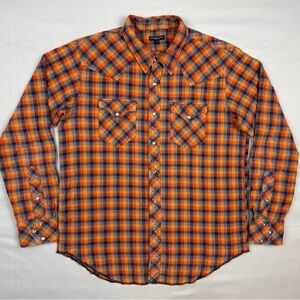 Engineered Garments New York Mens Flannel Western Shirt Sz Large Made In USA C4